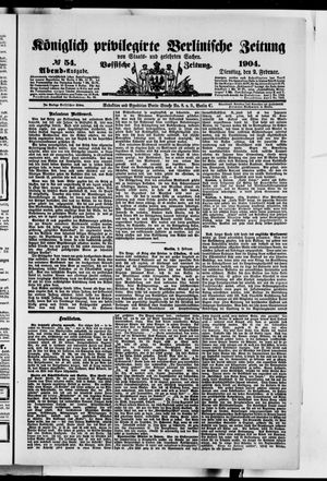 Königlich privilegirte Berlinische Zeitung von Staats- und gelehrten Sachen vom 02.02.1904