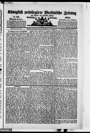 Königlich privilegirte Berlinische Zeitung von Staats- und gelehrten Sachen vom 04.02.1904