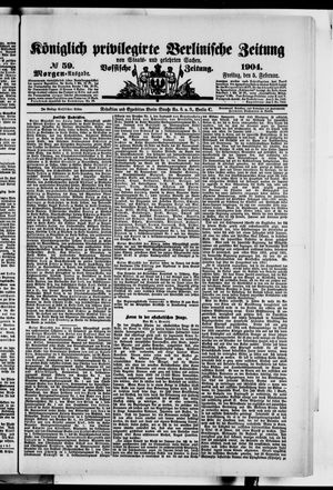 Königlich privilegirte Berlinische Zeitung von Staats- und gelehrten Sachen vom 05.02.1904