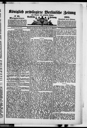 Königlich privilegirte Berlinische Zeitung von Staats- und gelehrten Sachen vom 06.02.1904