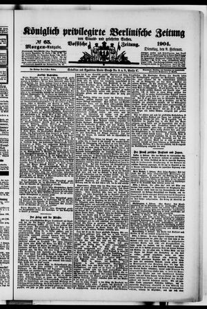 Königlich privilegirte Berlinische Zeitung von Staats- und gelehrten Sachen vom 09.02.1904