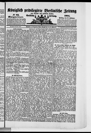 Königlich privilegirte Berlinische Zeitung von Staats- und gelehrten Sachen on Feb 19, 1904