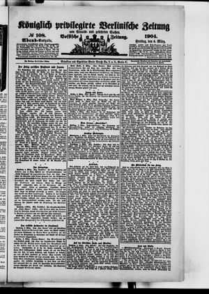 Königlich privilegirte Berlinische Zeitung von Staats- und gelehrten Sachen vom 04.03.1904