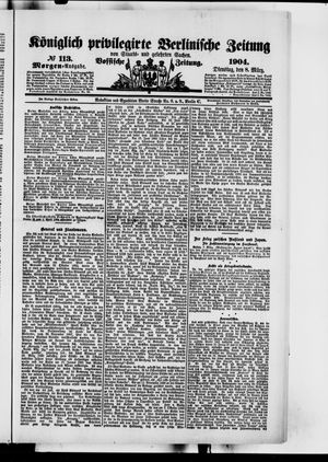 Königlich privilegirte Berlinische Zeitung von Staats- und gelehrten Sachen vom 08.03.1904