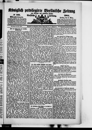 Königlich privilegirte Berlinische Zeitung von Staats- und gelehrten Sachen vom 11.03.1904