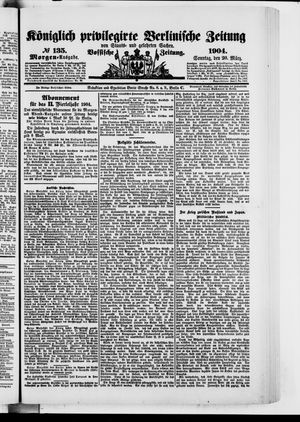Königlich privilegirte Berlinische Zeitung von Staats- und gelehrten Sachen on Mar 20, 1904