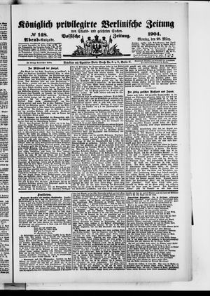 Königlich privilegirte Berlinische Zeitung von Staats- und gelehrten Sachen vom 28.03.1904