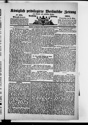 Königlich privilegirte Berlinische Zeitung von Staats- und gelehrten Sachen vom 31.03.1904