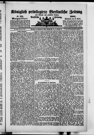 Königlich privilegirte Berlinische Zeitung von Staats- und gelehrten Sachen vom 13.04.1904