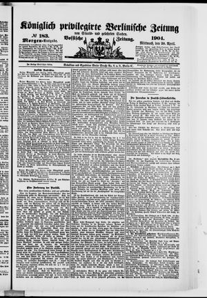 Königlich privilegirte Berlinische Zeitung von Staats- und gelehrten Sachen vom 20.04.1904