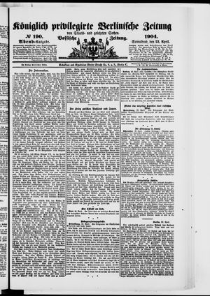 Königlich privilegirte Berlinische Zeitung von Staats- und gelehrten Sachen vom 23.04.1904