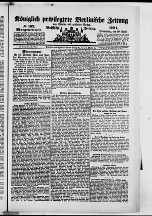 Königlich privilegirte Berlinische Zeitung von Staats- und gelehrten Sachen vom 28.04.1904