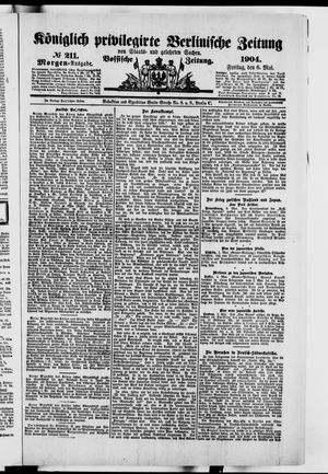 Königlich privilegirte Berlinische Zeitung von Staats- und gelehrten Sachen vom 06.05.1904