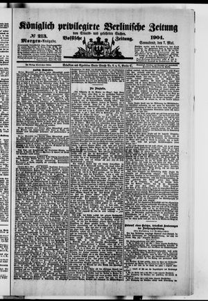 Königlich privilegirte Berlinische Zeitung von Staats- und gelehrten Sachen vom 07.05.1904