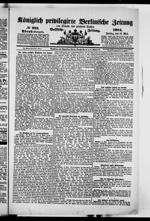 Königlich privilegirte Berlinische Zeitung von Staats- und gelehrten Sachen vom 13.05.1904
