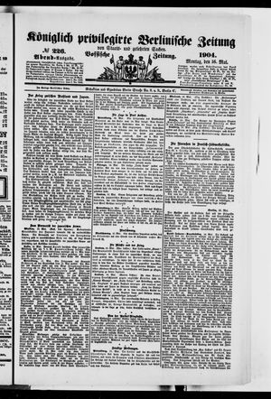 Königlich privilegirte Berlinische Zeitung von Staats- und gelehrten Sachen vom 16.05.1904