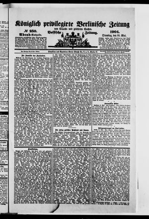 Königlich privilegirte Berlinische Zeitung von Staats- und gelehrten Sachen vom 31.05.1904