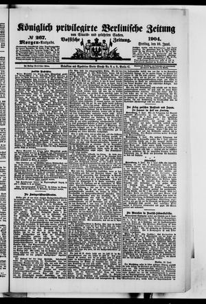 Königlich privilegirte Berlinische Zeitung von Staats- und gelehrten Sachen vom 10.06.1904