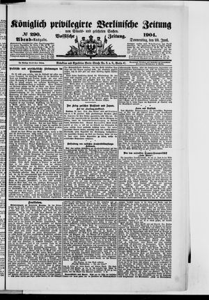 Königlich privilegirte Berlinische Zeitung von Staats- und gelehrten Sachen vom 23.06.1904