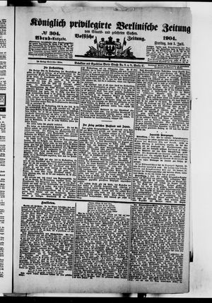 Königlich privilegirte Berlinische Zeitung von Staats- und gelehrten Sachen vom 01.07.1904