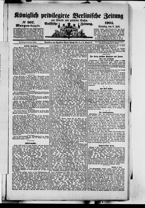 Königlich privilegirte Berlinische Zeitung von Staats- und gelehrten Sachen vom 03.07.1904