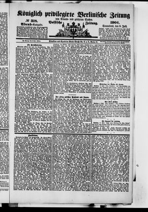 Königlich privilegirte Berlinische Zeitung von Staats- und gelehrten Sachen vom 09.07.1904