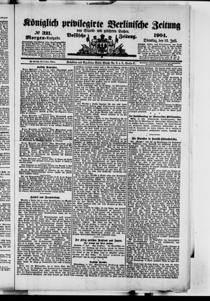 Königlich privilegirte Berlinische Zeitung von Staats- und gelehrten Sachen vom 12.07.1904