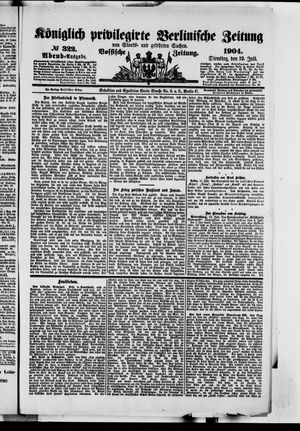 Königlich privilegirte Berlinische Zeitung von Staats- und gelehrten Sachen vom 12.07.1904