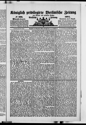Königlich privilegirte Berlinische Zeitung von Staats- und gelehrten Sachen vom 06.08.1904