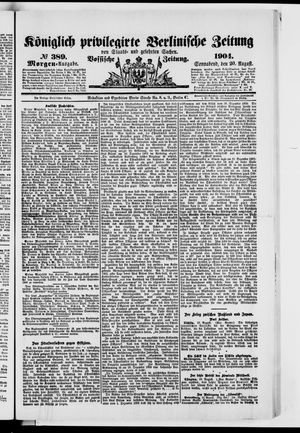 Königlich privilegirte Berlinische Zeitung von Staats- und gelehrten Sachen vom 20.08.1904