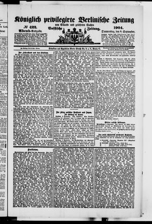 Königlich privilegirte Berlinische Zeitung von Staats- und gelehrten Sachen vom 08.09.1904