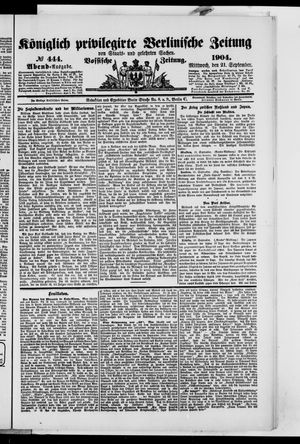 Königlich privilegirte Berlinische Zeitung von Staats- und gelehrten Sachen vom 21.09.1904