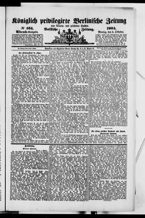 Königlich privilegirte Berlinische Zeitung von Staats- und gelehrten Sachen vom 03.10.1904