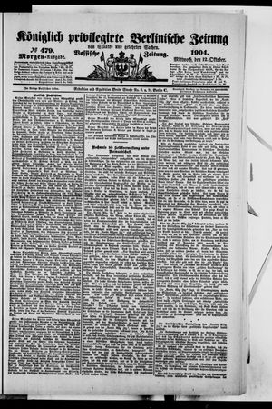 Königlich privilegirte Berlinische Zeitung von Staats- und gelehrten Sachen vom 12.10.1904