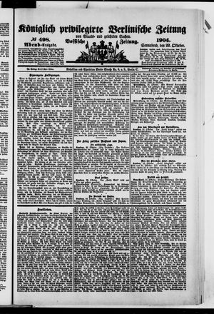 Königlich privilegirte Berlinische Zeitung von Staats- und gelehrten Sachen vom 22.10.1904