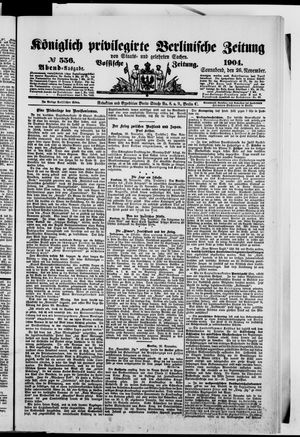 Königlich privilegirte Berlinische Zeitung von Staats- und gelehrten Sachen vom 26.11.1904