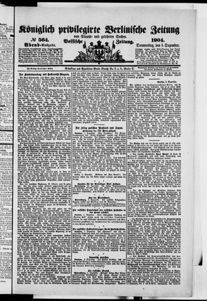 Königlich privilegirte Berlinische Zeitung von Staats- und gelehrten Sachen vom 01.12.1904
