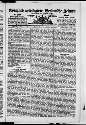 Königlich privilegirte Berlinische Zeitung von Staats- und gelehrten Sachen vom 04.12.1904