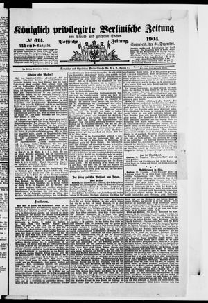 Königlich privilegirte Berlinische Zeitung von Staats- und gelehrten Sachen on Dec 31, 1904