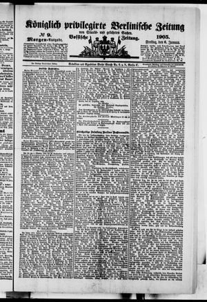 Königlich privilegirte Berlinische Zeitung von Staats- und gelehrten Sachen on Jan 6, 1905