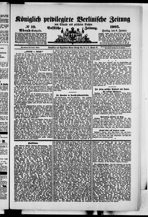 Königlich privilegirte Berlinische Zeitung von Staats- und gelehrten Sachen on Jan 6, 1905