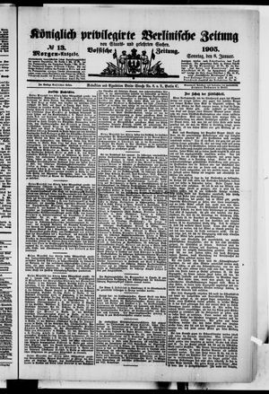 Königlich privilegirte Berlinische Zeitung von Staats- und gelehrten Sachen vom 08.01.1905