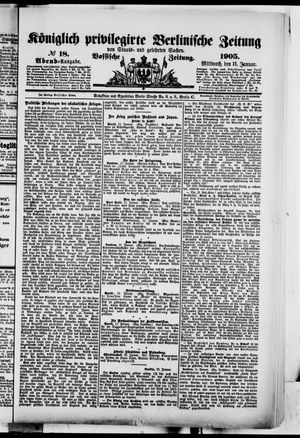 Königlich privilegirte Berlinische Zeitung von Staats- und gelehrten Sachen vom 11.01.1905