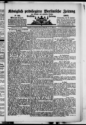 Königlich privilegirte Berlinische Zeitung von Staats- und gelehrten Sachen vom 12.01.1905
