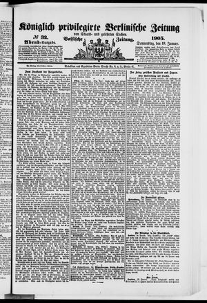 Königlich privilegirte Berlinische Zeitung von Staats- und gelehrten Sachen vom 19.01.1905