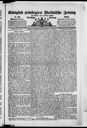Königlich privilegirte Berlinische Zeitung von Staats- und gelehrten Sachen vom 28.01.1905