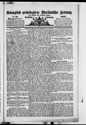 Königlich privilegirte Berlinische Zeitung von Staats- und gelehrten Sachen vom 03.02.1905