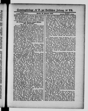 Königlich privilegirte Berlinische Zeitung von Staats- und gelehrten Sachen vom 12.02.1905