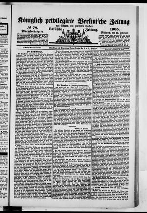 Königlich privilegirte Berlinische Zeitung von Staats- und gelehrten Sachen vom 15.02.1905