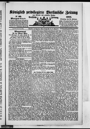 Königlich privilegirte Berlinische Zeitung von Staats- und gelehrten Sachen vom 28.02.1905
